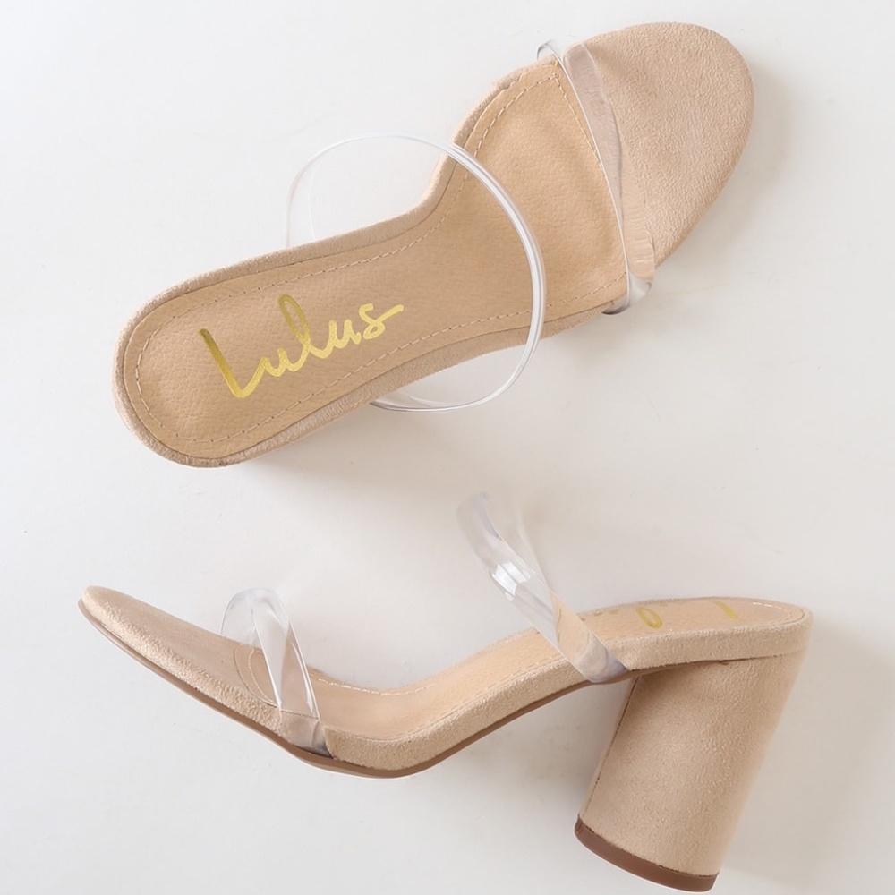 Dakyana Light Nude Suede High Heel Sandals